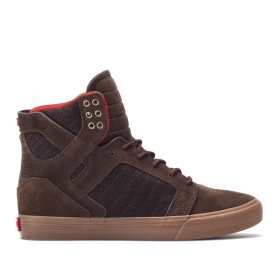 Dámské Kotníkové Boty Supra SKYTOP Hnědé | CZ-40170